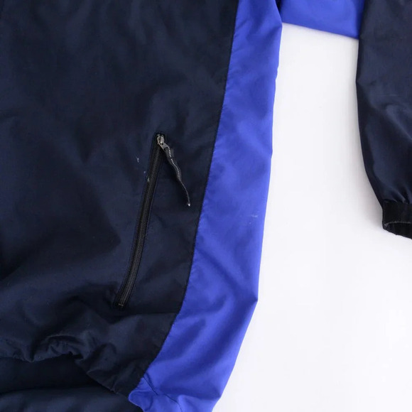 VTG Nike Y2K Navy  Blue Gray Tag Zip Up Fishnet Lined Running Windbreaker Jacket - Picture 8 of 12